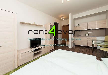 Pronájem bytu, Troja, Na Farkách, 1+kk v RD, 25 m2, novostavba, terasa, zahrada, zařízený nábytkem, Rent4Ever.cz