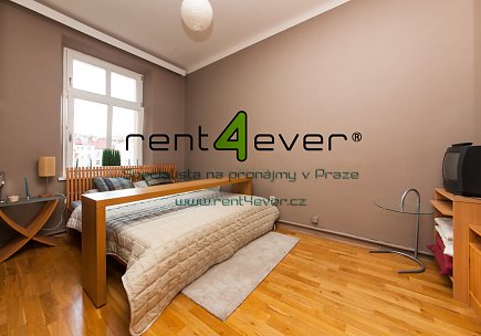 Pronájem bytu, Vinohrady, Na Folimance, 2+kk, 47 m2, cihla, výtah, 2x komora, zařízený, Rent4Ever.cz