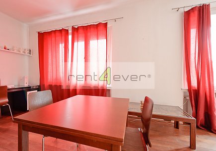 Pronájem bytu, Smíchov, U Santošky, 2+kk, 89 m2, cihla, 2x balkon, bezbariérový, zařízený, Rent4Ever.cz