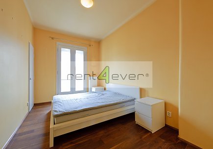 Pronájem bytu, Smíchov, U Santošky, 2+kk, 89 m2, cihla, 2x balkon, bezbariérový, zařízený, Rent4Ever.cz