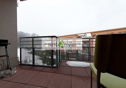 Pronájem bytu, Košíře, Naskové, 2+kk, 56 m2, novostavba, výtah, balkon, šatna, zahrada, zařízený, Rent4Ever.cz