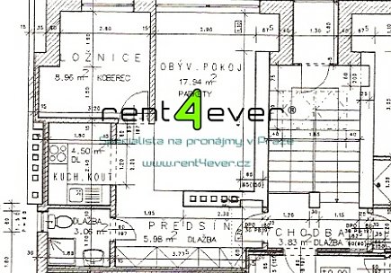 Pronájem bytu, Košíře, U Kavalírky, 2+kk, 43 m2, cihla, parkování, výtah, nezařízený nábytkem, Rent4Ever.cz