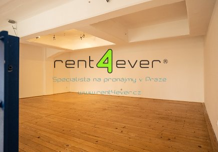 Pronájem bytu, Metro B Palmovka, loftový byt 2+kk, 76 m2, balkon, po rekonstrukci, nezařízený, Rent4Ever.cz