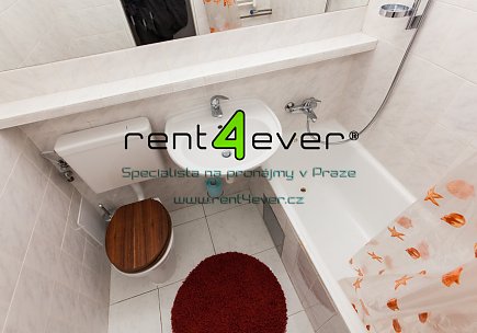 Pronájem bytu, Metro C Pankrác, U Nových domů II, 2+kk, 46 m2, cihla, zahrada, výtah, zařízený, Rent4Ever.cz