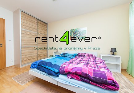 Pronájem bytu, Letňany, Chlebovická, 2+kk, 62 m2, novostavba, balkon, komora, garáž, zařízený, Rent4Ever.cz