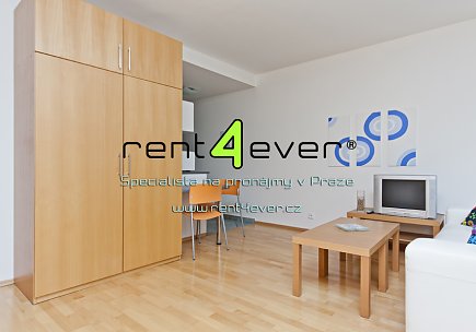 Pronájem bytu, Veleslavín, Na Okraji, 1+kk, 30m2, novostavba, balkon, výtah, bezbariérový, zařízený, Rent4Ever.cz