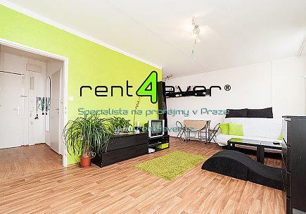 Pronájem bytu, Řepy, Nevanova, 1+kk, 38 m2, sklep, výtah, bezbariérový, pračka, lednice, zařízený, Rent4Ever.cz