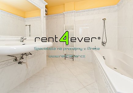 Pronájem bytu, Žižkov, V kapslovně, 4+kk, 122 m2, novostavba, 2x terasa, výtah, částečně zařízený, Rent4Ever.cz