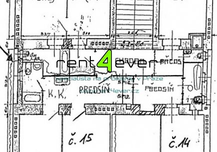 Pronájem bytu, Košíře, U Kavalírky, 2+kk, 48 m2, cihla, výtah, nezařízený, Rent4Ever.cz