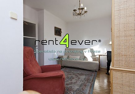 Pronájem bytu, Vinohrady, Hradecká, byt 1+kk , 27 m2, cihla, terasa, výtah, vybavený, Rent4Ever.cz