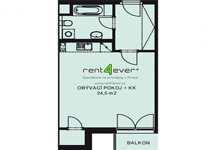 Pronájem bytu, Zličín, Tulešická, 1+kk, 45 m2, novostavba, balkon, sklep, výtah, garáž, nevybavený, Rent4Ever.cz