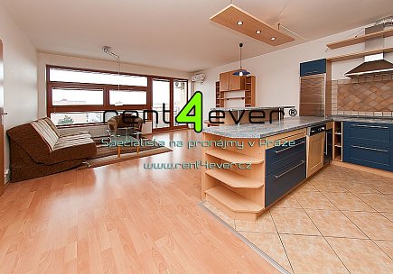 Pronájem bytu, Hlubočepy, Štěpařská, 2+kk, 70 m2, novostavba, balkon, garáž. stání, část. zařízený, Rent4Ever.cz