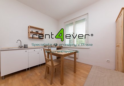 Pronájem bytu, Smíchov, K závěrce, byt 1+kk, 15 m2, cihla, zahrada, zařízený nábytkem, Rent4Ever.cz