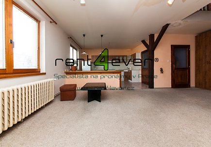Pronájem bytu, Metro A Strašnická, Nad Primaskou, mezonetový byt 3+kk, 100 m2,  terasa, nezařízený, Rent4Ever.cz