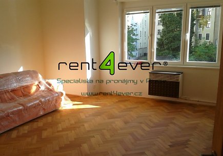 Pronájem bytu, Smíchov, Pod Barvířkou, byt 2+kk, 42 m2, cihla, sklep, částečně zařízený, Rent4Ever.cz