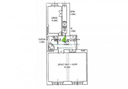 Pronájem bytu, Vinohrady, Lužická, luxusní byt 2+kk, 76 m2, cihla, šatna, vybavený nábytkem, Rent4Ever.cz