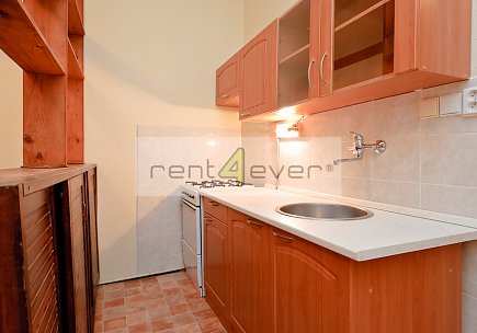 Pronájem bytu, Liboc, Za vokovickou vozovnou, 1+kk, 28 m2, cihla, sklep, zahrada, nezařízený, Rent4Ever.cz