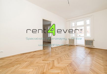 Pronájem bytu, Bubeneč, Jugoslávských partyzánů, 3+1, 112 m2, cihla, 2x balkon, sklep, nezařízený , Rent4Ever.cz