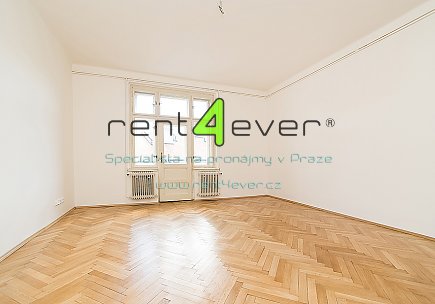 Pronájem bytu, Bubeneč, Jugoslávských partyzánů, 3+1, 112 m2, cihla, 2x balkon, sklep, nezařízený , Rent4Ever.cz