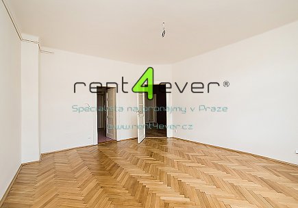 Pronájem bytu, Bubeneč, Jugoslávských partyzánů, 3+1, 112 m2, cihla, 2x balkon, sklep, nezařízený , Rent4Ever.cz