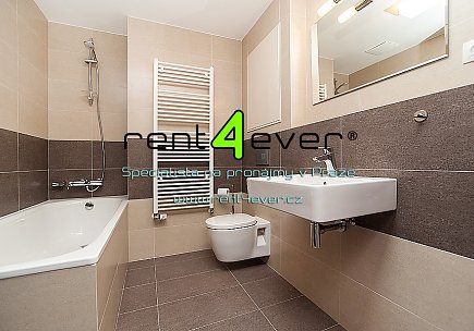 Pronájem bytu, Libeň, V mezihoří, 1+kk, 39 m2, novostavba, balkon, zahrada, výtah, nezařízený, Rent4Ever.cz