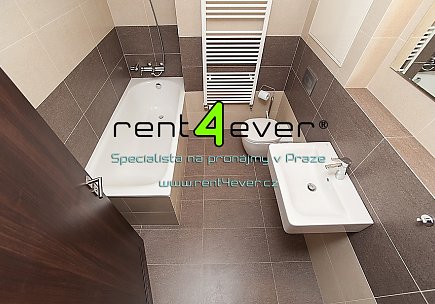 Pronájem bytu, Libeň, V mezihoří, 1+kk, 39 m2, novostavba, balkon, zahrada, výtah, nezařízený, Rent4Ever.cz