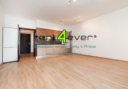 Pronájem bytu, Libeň, V mezihoří, 1+kk, 39 m2, novostavba, balkon, zahrada, výtah, nezařízený, Rent4Ever.cz