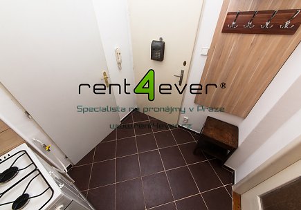 Pronájem bytu, Žižkov, Biskupcova, byt 1+1, 30 m2, cihla, společný balkon, nevybavený nábytkem, Rent4Ever.cz