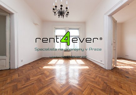 Pronájem bytu, Žižkov, U Rajské zahrady, 3+1, 110 m2, cihla, nezařízený, Rent4Ever.cz