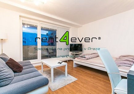Pronájem bytu, Modřany, Pískařská, 1+kk, 42.9 m2, novostavba, cihla, lodžie, garáž. stání, zařízený, Rent4Ever.cz