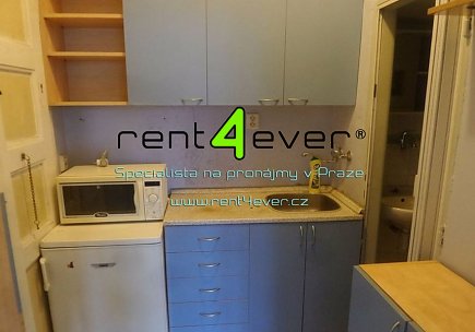 Pronájem bytu, Košíře, Vrchlického, byt 1+kk, 28 m2, cihla, částečně vybavený nábytkem, Rent4Ever.cz