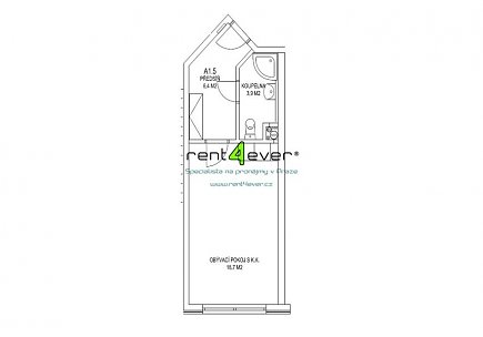 Pronájem bytu, Smíchov, Na Neklance, byt 1+kk, 29 m2, v novostavbě, nezařízený nábytkem, Rent4Ever.cz