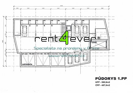 Pronájem bytu, Liboc, Evropská, byt 2+kk, 47 m2, novostavba, terasa, výtah, nezařízený, Rent4Ever.cz