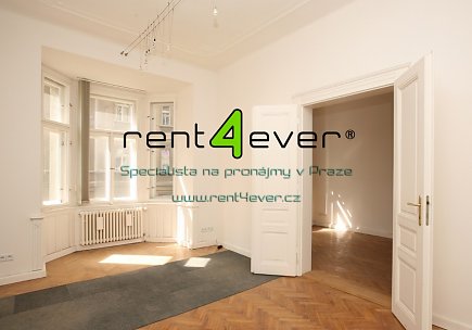 Pronájem bytu, Bubeneč, U studánky, 2+1, 75 m2, cihla, nezařízený, Rent4Ever.cz