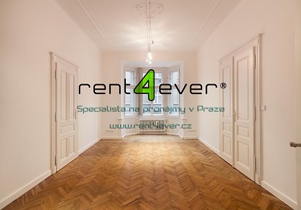 Pronájem bytu, Bubeneč, U studánky, 2+1, 75 m2, cihla, nezařízený, Rent4Ever.cz