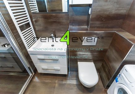 Pronájem bytu, Vinohrady, Francouzská, 1+kk, 30 m2, cihla, vestavěné patro, zahrada, nezařízený, Rent4Ever.cz