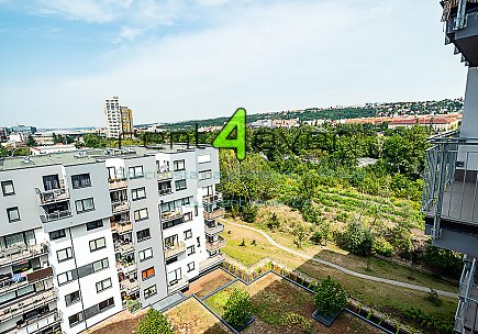 Pronájem bytu, Vysočany, Pod Harfou, 1+kk, 25m2, novostavba, cihla, výtah, balkon, zařízený, Rent4Ever.cz