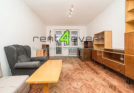 Pronájem bytu, Spořilov, Na Chodovci, 2+1, 49 m2, balkon, 2 neprůchozí pokoje, částečně zařízený, Rent4Ever.cz