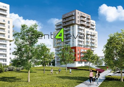 Pronájem bytu, Letňany, Hlučkova, byt 1+kk, 30 m2, novostavba, sklep, nevybavený nábytkem, Rent4Ever.cz
