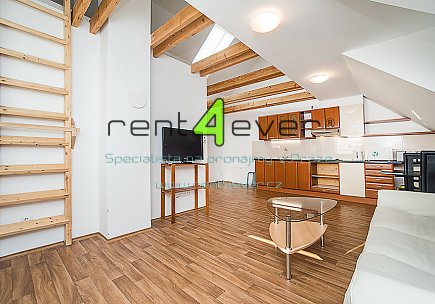 Pronájem bytu, Letňany, Tvrdého, 2+kk ve vile, 58 m2, novostavba, zahrada, parkování, vybavený, Rent4Ever.cz