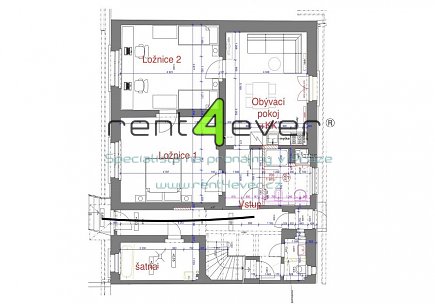 Pronájem bytu, Michle, Podle Kačerova, 3+kk, 80 m2, v RD, nově po rekonstrukci, nezařízený, Rent4Ever.cz