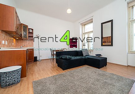 Pronájem bytu, Metro B Anděl, Jindřicha Plachty, 2+kk, 48.94 m2, cihla, balkon, vybavený nábytkem, Rent4Ever.cz