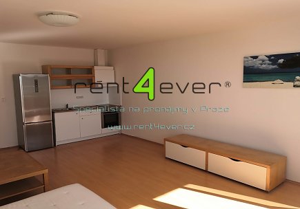 Pronájem bytu, Metro B Hůrka, byt 1+kk, 43 m2, cihla, novostavba, balkon,částečně vybavený nábytkem, Rent4Ever.cz