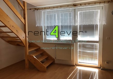 Pronájem bytu, Kobylisy, Vršní, mezonetový byt 3+kk, 50.3 m2, cihla, terasa, sklep, část. vybavený, Rent4Ever.cz