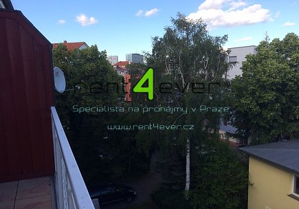 Pronájem bytu, Kobylisy, Vršní, mezonetový byt 3+kk, 50.3 m2, cihla, terasa, sklep, část. vybavený, Rent4Ever.cz
