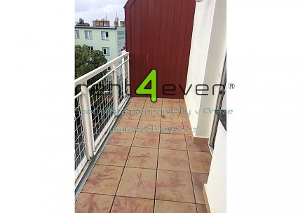 Pronájem bytu, Kobylisy, Vršní, mezonetový byt 3+kk, 50.3 m2, cihla, terasa, sklep, část. vybavený, Rent4Ever.cz