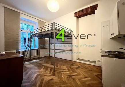 Pronájem bytu, Žižkov, Řehořova, byt 1+kk, 20 m2, po rekonstrukci, zařízený nábytkem, Rent4Ever.cz