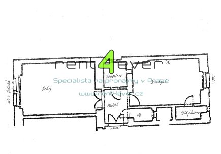 Pronájem bytu, Vinohrady, Chodská, byt 2+kk, 51 m2, cihla, po rekonstrukci, zařízený nábytkem, Rent4Ever.cz
