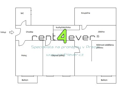 Pronájem bytu, Dejvice, Jugoslávských partyzánů, 2+1, 82 m2, cihla, výtah, částečně zařízený, Rent4Ever.cz