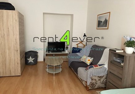 Pronájem bytu, Holešovice, V Háji, útulný byt 1+1, 33.2 m2, sklep, zařízený nábytkem, Rent4Ever.cz
